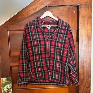 L. L. Bean Red Plaid Flannel